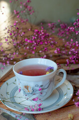 book and flowers, spring mood