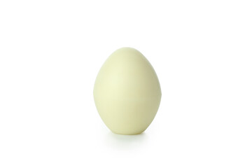 Chocolate egg candies isolated on white background