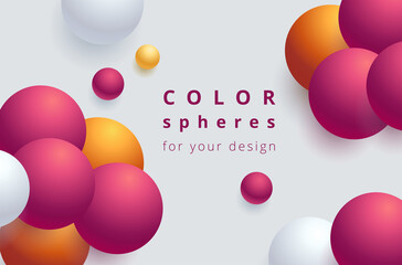 Color spheres for your design. Colored balls on the surface.
