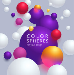 Color spheres for your design. Colored balls on the surface.
