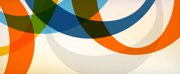 Obraz premium Ring geometric shapes, o letter repetition wallpaper. Abstract background for business or technology presentations, internet posters or web brochure covers