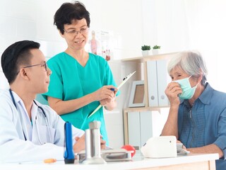 doctor and nurse examining patient