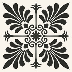 Vector vintage foliate. Design element