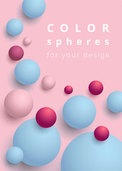 Color spheres for your design. Colored balls on the surface.
