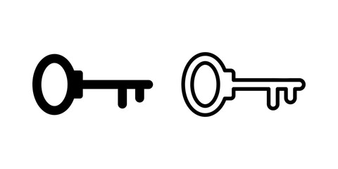 Key icon set. Key vector icon. Key symbol