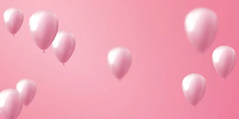 luftballons rosa feier rahmen hintergrund. Goldkonfetti glänzt für Veranstaltungs- und Feiertagsplakate. Singles Super Sale © HNKz