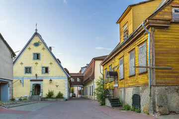 Fototapeta na wymiar Street in Parnu, Estonia
