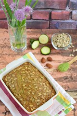 Wheatgrass Zucchini Sunflower Seed Bread