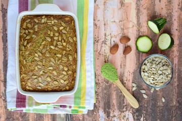 Wheatgrass Zucchini Sunflower Seed Bread
