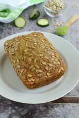 Wheatgrass Zucchini Sunflower Seed Bread