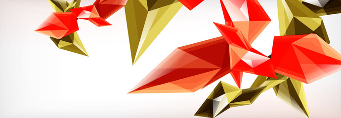 Vector 3d triangles and pyramids abstract background for business or technology presentations, internet posters or web brochure covers