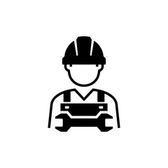Engineer Worker Technician With Helmet Avatar Vector Icon