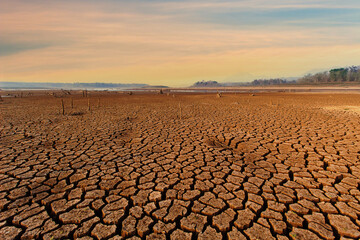 Cracked dry land without water.Abstract background.