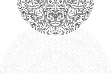 Ethnic floral mandalas, doodle background circles
