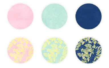 パールとミモザの丸フレームセット