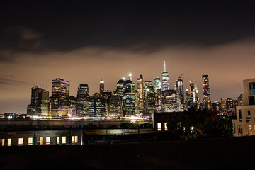 Fototapeta na wymiar city skyline at night new york