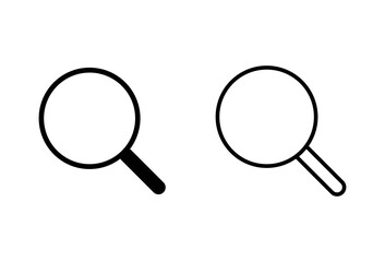 Search icon set. search magnifying glass icon