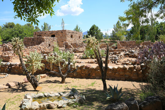 Besh-Ba-Gowah Indian ruins in the City of Globe, Arizona, USA