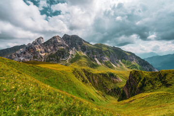 Nature reserve of the Ampezzo Dolomites, Italy.