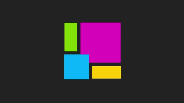 square shape colored- business concept animation