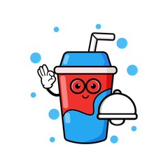 cute soda cup cartoon mascot character