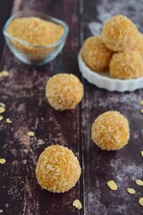 Coconut sweet potato energy balls