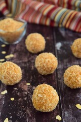 Coconut sweet potato energy balls