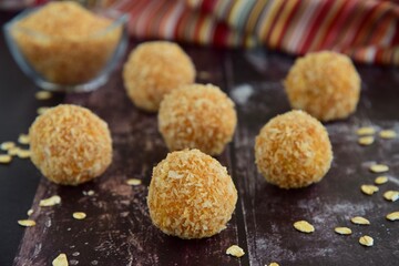 Coconut sweet potato energy balls