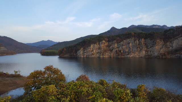 Korea beautiful mountains rivers and cliffs © sungjin
