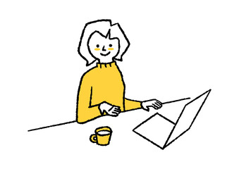 Fototapeta premium 仕事の説明をしている女性