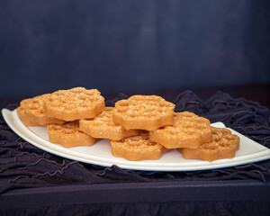 Traditional Malaysian cookies snack known as kuih loyang  for Eid Fitr, Eid Adha and Ramadhan.