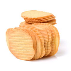Potato chips isolated stock photo
