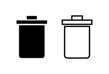 Trash icon set. trash can icon. delete icon vector. garbage