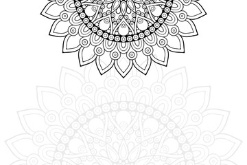 Ethnic floral mandalas, doodle background circles
