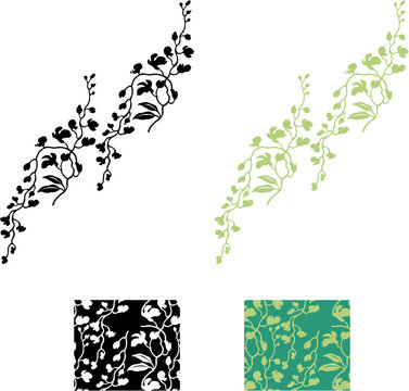 平安有職文様_藤蔓総文（ふじづるのそうもん）_タイル