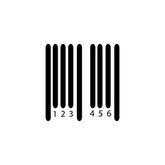 barcode sample line icon in black for smartphone scanning. Isolated on white background. Illustration in trendy flat style for app, graphic design, infographic, web site, ui, ux. Vector EPS 10