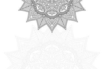 Ethnic floral mandalas, doodle background circles