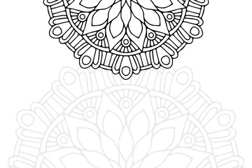 Ethnic floral mandalas, doodle background circles