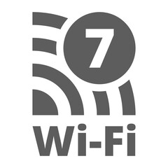 Wi-Fi 7 Generation button sign illustration