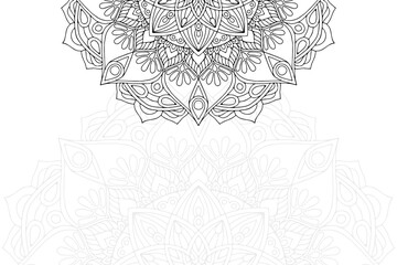 Obraz premium Ethnic floral mandalas, doodle background circles