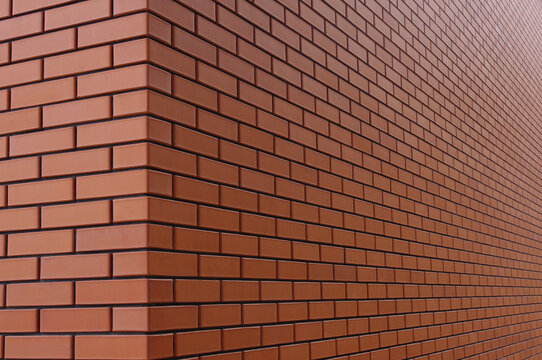 Fototapeta red brick wall corner