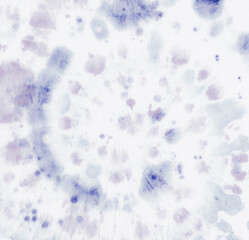 Tie Dye Background. Gray Batik Shirt. Ink