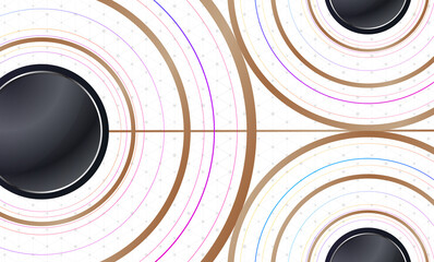 Abstract circle technology banner background, Digital innovation concept for your technology design. vector banner.