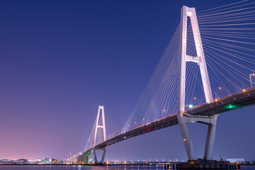 名古屋港の夜景　名港トリトン