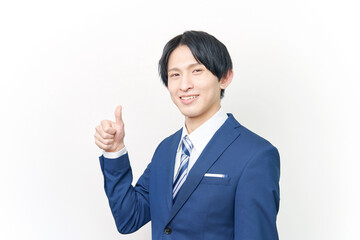 ビジネスマン　グッドサイン