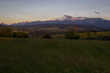 Obraz premium Summer view of the Polish Tatra Mountains