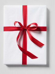 Geschenk mit roter Schleife
