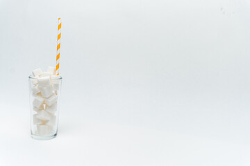 sugar in a glass with a straw cocktail sweets energy