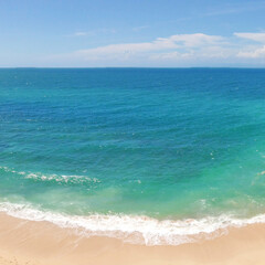 Stunning view, crystal clear blue water & white sand beach at Balangan Beach Bali Indonesia