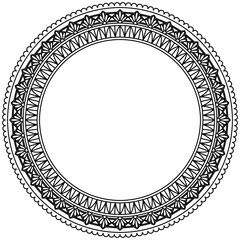 Simple Mandala Shape for Coloring. Vector Mandala. Floral. Flower. Oriental. Coloring Book Page. Outline.
